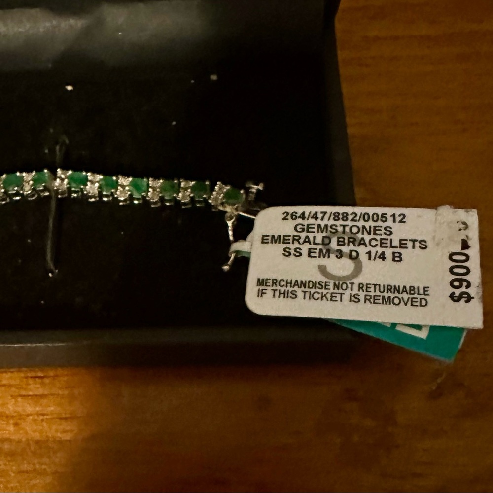 Effy emerald and diamond tennis bracelet - Picture 4 of 11